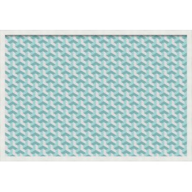 PinPix pin Cork Bulletin Board Made from Canvas, BAUS Aqua 36x24 Inches 2 x 3 ft and Framed in Satin White Frame (PinPix-1626-36x24_FRBW26074)