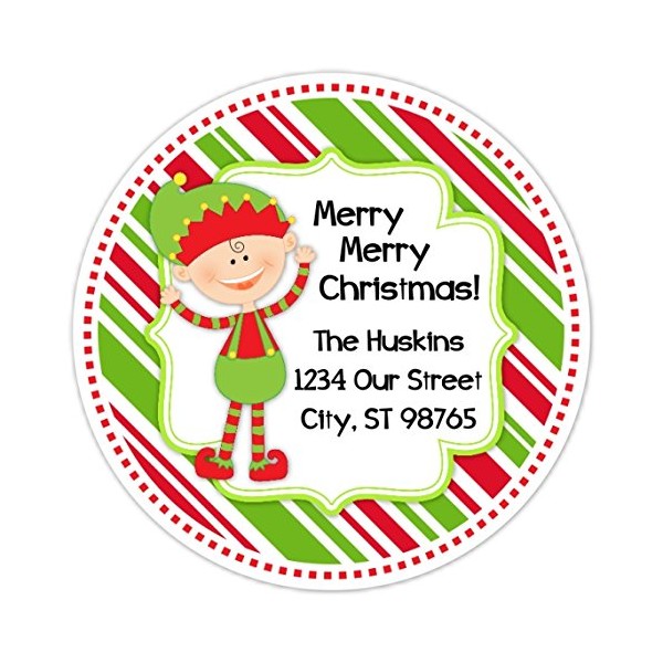 36 Christmas Address Labels, Christmas Custom Address stickers, Holiday Stickers,