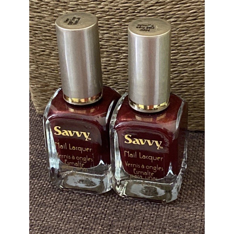 SAVVY 2 Pack SAVVY NAIL POLISH LACQUER MERLOT