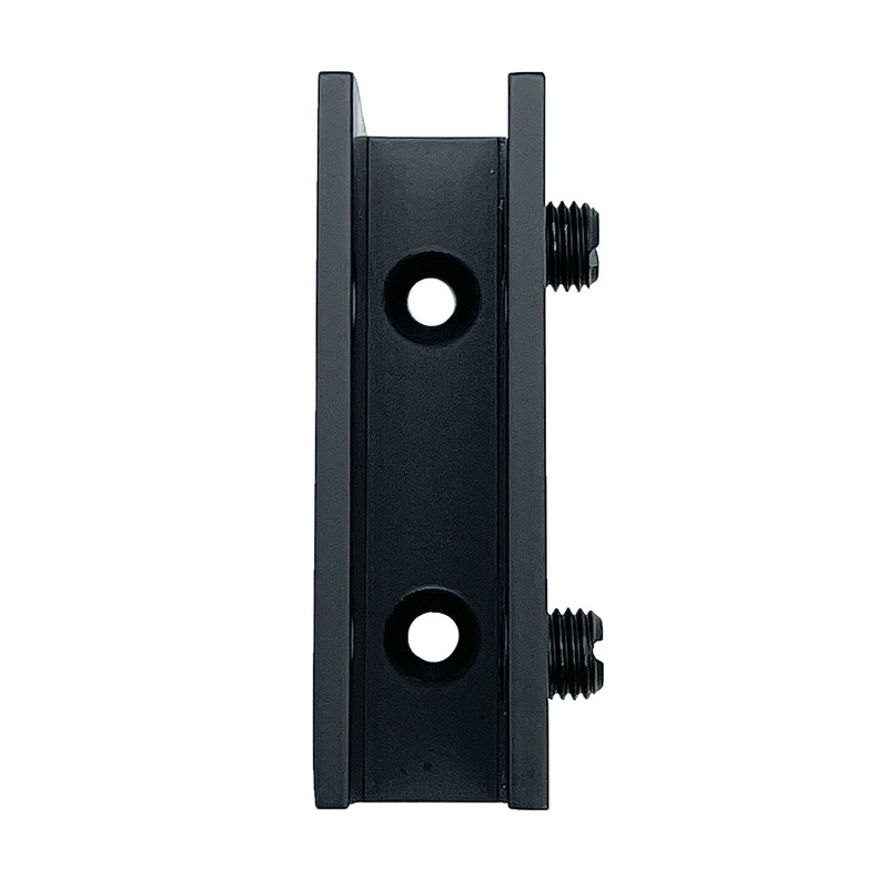 CRL NDC4MBL Matte Black No-Drill Fixed Panel Glass Clamp