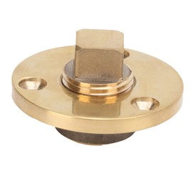 Aramox Marine Boat 2 Inch Drain with Brass Plug, Garboard Drain Plug Kit, Copper Drain Plug, Screw Type Hull Fittings for 1 Inch Diameter Hole Marine Boats Yacht Ship