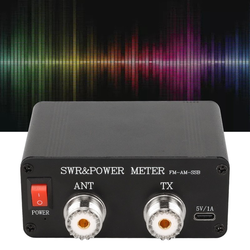 Standing Wave Meter Aluminium Alloy Digital Display 1.8‑50MHz FM AM