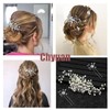 Wedding Bridal Hair Clips Pearl Jewelry Bridal Elegant Headpiece Flower