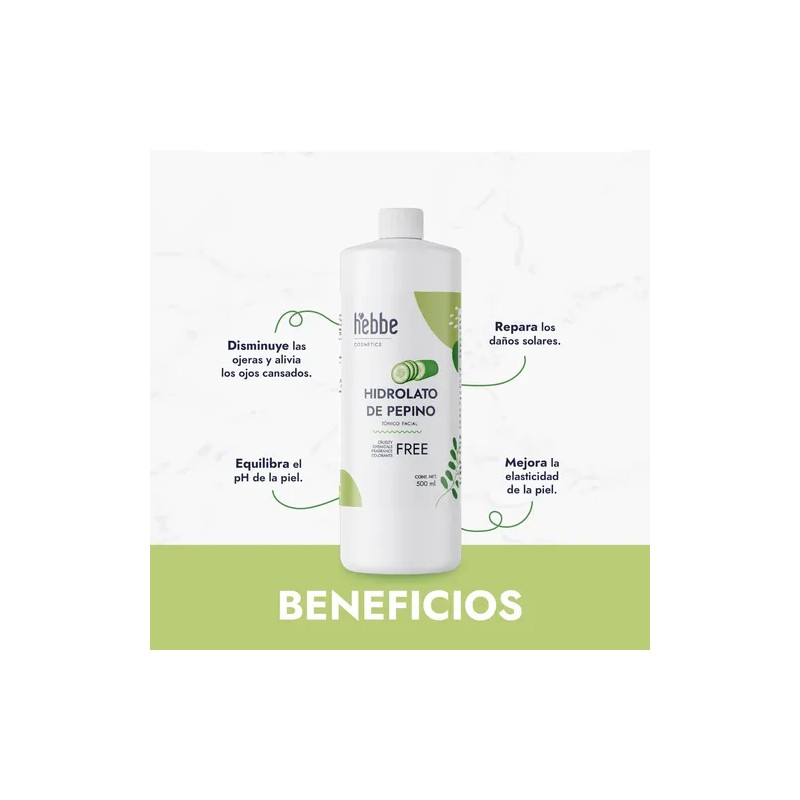 Tonico Facial Hidrolato De Pepino Refrescante 500 Ml