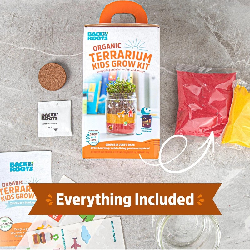 Back to the Roots STEM Certified Kids Terrarium Grow Kit