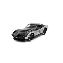 Jada Toys Bigtime Muscle 1:24 1969 Chevy Corvette Stingray Die-cast Black, Toys for Kids and Adults