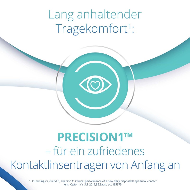 PRECISION1 Daily Lenses, Soft, Pack of 90, BC 8.3 mm,