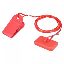 sourcing map Fitness Magnet Key, 46x28mm Rectangle Shell, 15mm Dia. Magnet Safety Lock for Most Treadmill, Red