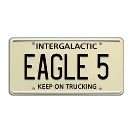 Celebrity Machines | Spaceballs | Eagle 5 | Vanity Plate, Stamped Aluminum, Metal Decorative Tag, Corrosion Resistant, Quality Novelty Sign, Wall Decoration, Wall Hanging