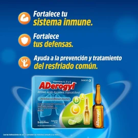 Pack Aderogyl Vitaminas A, C y D, 15 ampolletas de 3 ml