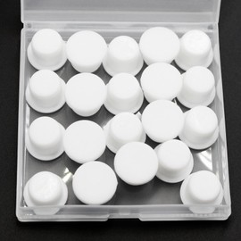 BOPOREAE 20 Pcs 14.1 mm Silicone Rubber Plug for 13.5-14 mm/ 1/2-9/16 in Round Holes, Waterproof T Type Rubber Stoppers, Soft Flexible Bottle Seal Tube Pipe End Cap Inserts Bathtub Jet Cover, White