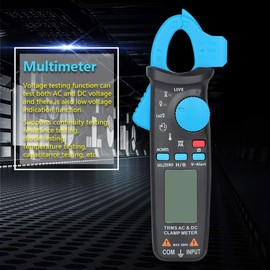 Pinza amperim¨¦trica , ohm¨ªmetro , amper¨ªmetro , automotriz , 6000 cuentas , voltaje , corriente , mult¨ªmetro con l¨¢piz de prueba para medir la temperatura , para el hogar , para pruebas de