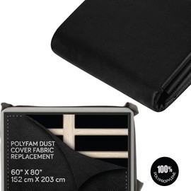 Greaton, Upholstery Cambric Black Dust Cover Non-Woven Fabric for Sofas, Chair, Box Spring/Foundation and Mattress Bottom, Conceals Frame and Staples Inside Furniture, 73.5" x 37"