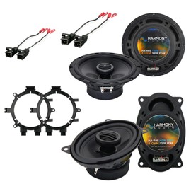 Harmony Audio HA-R5 Compatible with Chevy Silverado Pickup Classic 2007 Rhythm Series 5.25" 225W Speakers & Grills, HA-R46 Rhythm Series 4x6 120W Speakers and HA-724568 Replacement Harness