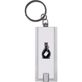 Azeeda 'Vintage Potion Bottle with Tag ' LED Torch Keyring – Compact Pocket Flashlight with Keychain – Handy Mini Light for Bags and Keys (KT00042106)