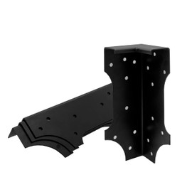Hi-Flame 4 Set Raised Garden Bed Corner Brackets with Screws, Fit Lumber up to 2 Inch x 12 Inch Raised Bed Brackets for Vegetable Garden (Black)