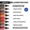 KAMENSKAYA Delaminating Alcohol Inks - Delaminating Ink Set 'Volcano' -