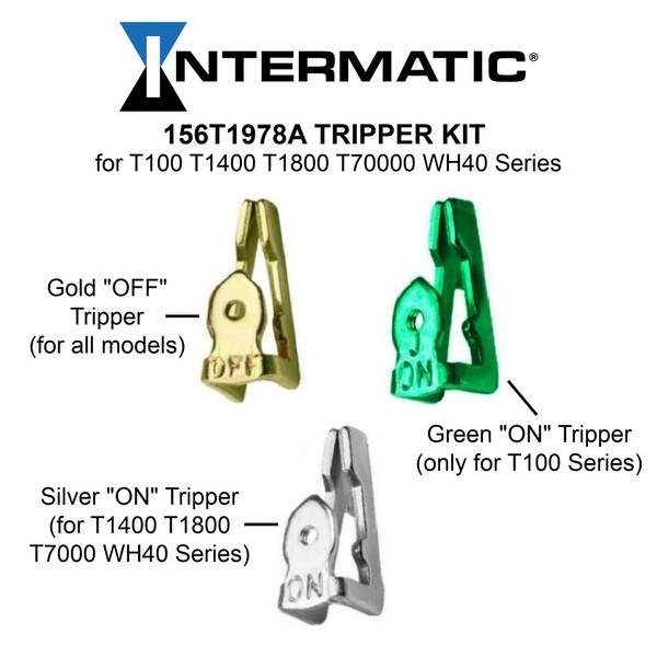 Intermatic 156T1978A Time Switch Trippers for T100 Series Timers 2 On 2 Off With 4 Screws Per Package (2 Pack)