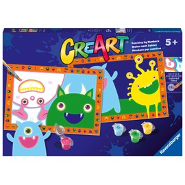 Ravensburger Silly Monsters Paint by Numbers Kit for Kids - 23557 - Painting Arts and Crafts for Ages 5 and Up