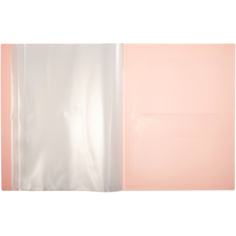 Kingjim Clear File Transparent Favorites 40 Pocket A4 Vertical Pink