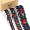 Back to School Themed Grosgrain Ribbon 3 Rolls Set 5/8"