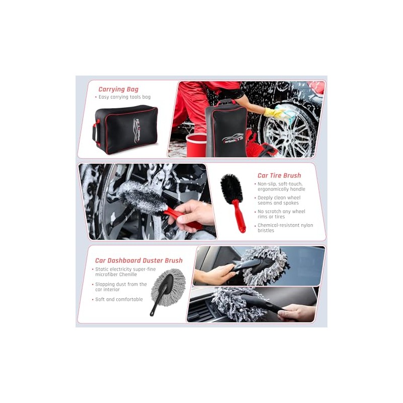 55PCS Car Detailing Kit Interior Cleaner with High Power Handheld