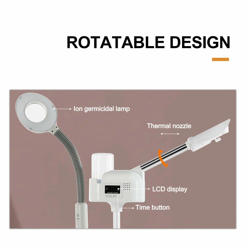 Artist Hand 2IN1 Hot Facial Steamer 5X LED Magnifying Lamp