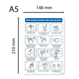 Hand wash technique with soap and water, NHS recommended