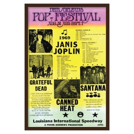 Fresh Prints of CT Showprint Concert Poster New Orleans Pop Festival 1969
