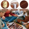 Brown Backgammon Set, 11 inch Portable and Travel Backgammon Set,