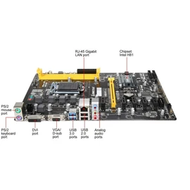 Biostar h81 a lga1150インテルh81 6 GPu MiningマザーボードCryptocurrency