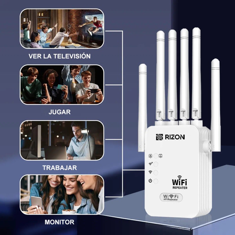 Repetidor Wifi 5g 1200mbps Rompemuros Amplificador Extensor