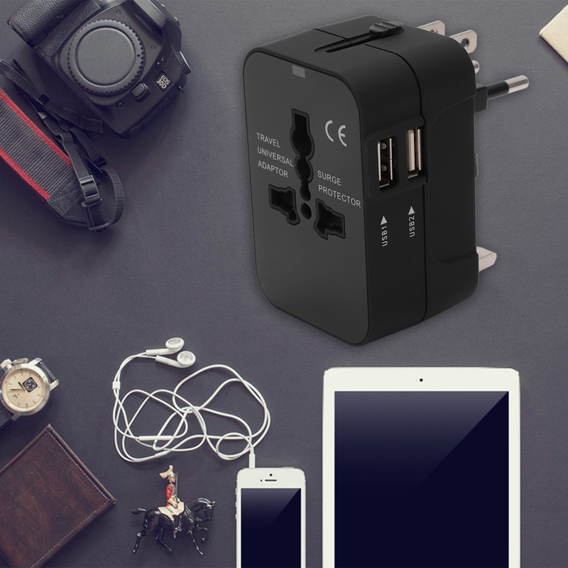 Multifunctional Power Converter with USB Ports Universal Adapter Socket