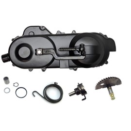 FixRightPro Complete Short Case Engine Drive Belt Cover for Chinese Scooters Mopeds with 50cc 139QMB GY6 Tao Tao Jonway Cover with Kickstart Gears and Lever