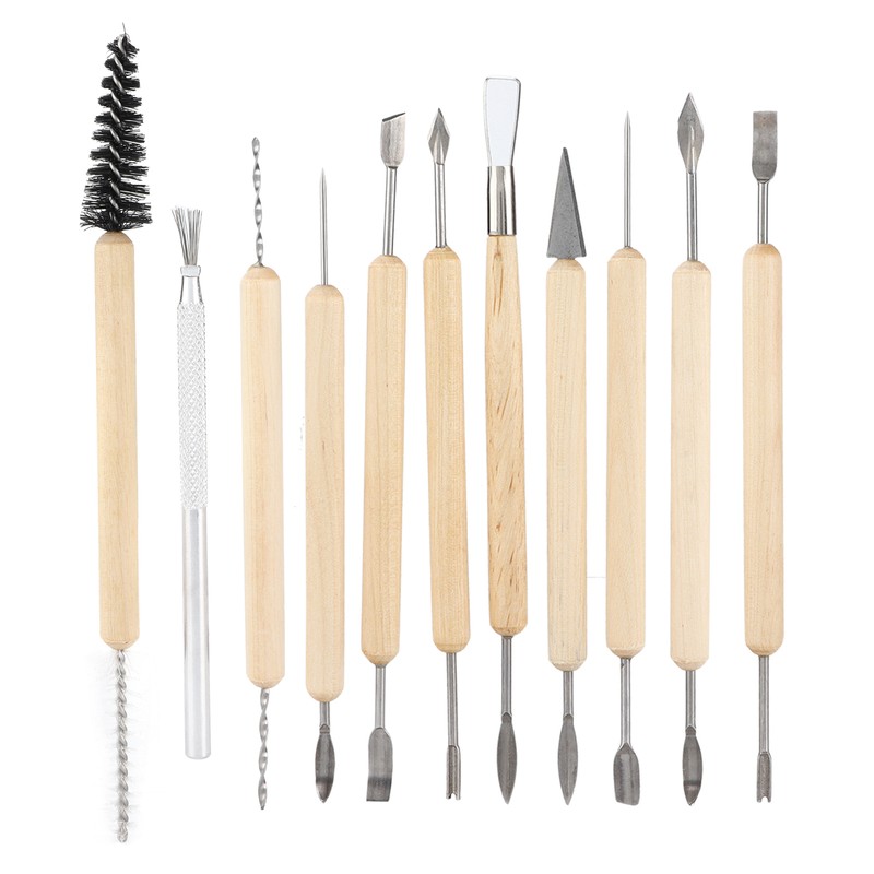 11pcs Soft Clay Carving Knives Multipurpose Stainless Pottery Sculpting Tools