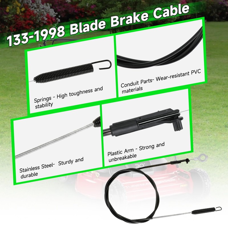 XIKOBY 133-1998 Brake Cable Compatible with Toro Timemaster 30" Self