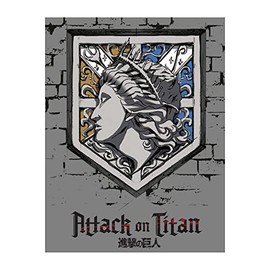 Attack on Titan Attack of the Giants Fleece Blanket - 100% Polyester - Dimensions 130 x 170 cm - Colour Grey