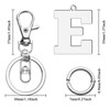 Initial Letter Keychain Letter E Alphabet Keyring for Handbag Wallet