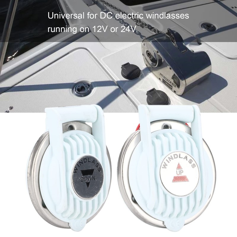2pcs Windlass Foot Switch, Up and Down Foot Switch White
