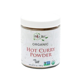 The Spice Hut Organic Hot Curry Powder Seasoning, Quick & Easy Spice Blend for Spicy Indian Cooking, With Salt 3.7 oz