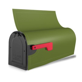 HYTTER letterbox Cover Waterproof Sun Protection Accommodates Standard Size or Large Size mailboxes Solid Kiwi Green Prints 25.5x21 in