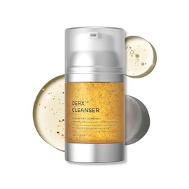 Oganacell DERX Cleanser - Limpiador de nueces para poros obstruidos, exfoliante diario suave para piel suave, lavado facial coreano, 4.7 onzas lquidas