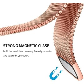 GLPYR Smart watch metal steel strap 18mm 22mm Watch band Fashion watch band (Rose gold, 22mm)