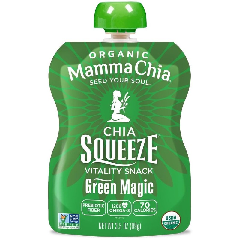 Mamma Chia Squeeze 5 variety (10 pack) Wild Raspberry,Green Magic,Blackberry