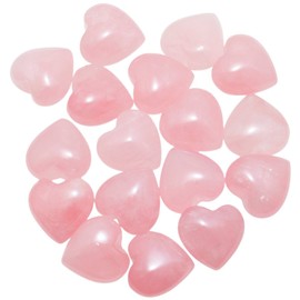 Nupuyai 10 Pieces Heart Gemstone Healing Stone Heart Shape Lucky Charm for Jewellery Making Decoration Approx. 1.5 cm