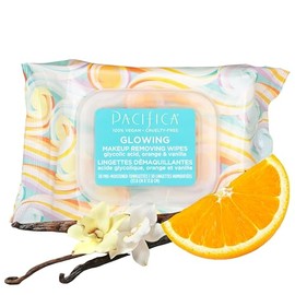 Pacifica Pacifica Makeup Remover Face Wipes - Daily Facial Cleansing & Exfoliating Towelettes - Biodegradable - Organic - w/ Gycolic Acid - Clean Beauty Vegan & Cruelty-Free Dermatologist Tested 30 Count