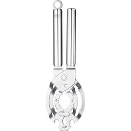 RÖSLE Deckelöffner, für Schraubgläser oder Flaschen, Edelstahl, Gläseröffner, Kapselheber, mit Aufhängeöse, silbern