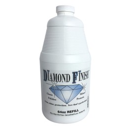 Diamond Finish 64oz Refill Multi Surface Nano Cleaner Polish Protector for Vehicles, Home, Boats; Removes Bug Residue, Tar, Bird Poop, Brake Dust, Tree Sap, Grease, Fingerprints - While it Shines