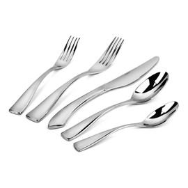 Oneida Curva 20 Piece Fine Flatware Set, 18/10 Stainless, Service for 4