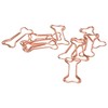 100pcs Shaped Paper Clips Electroplating Rose Gold Series Metal Portable